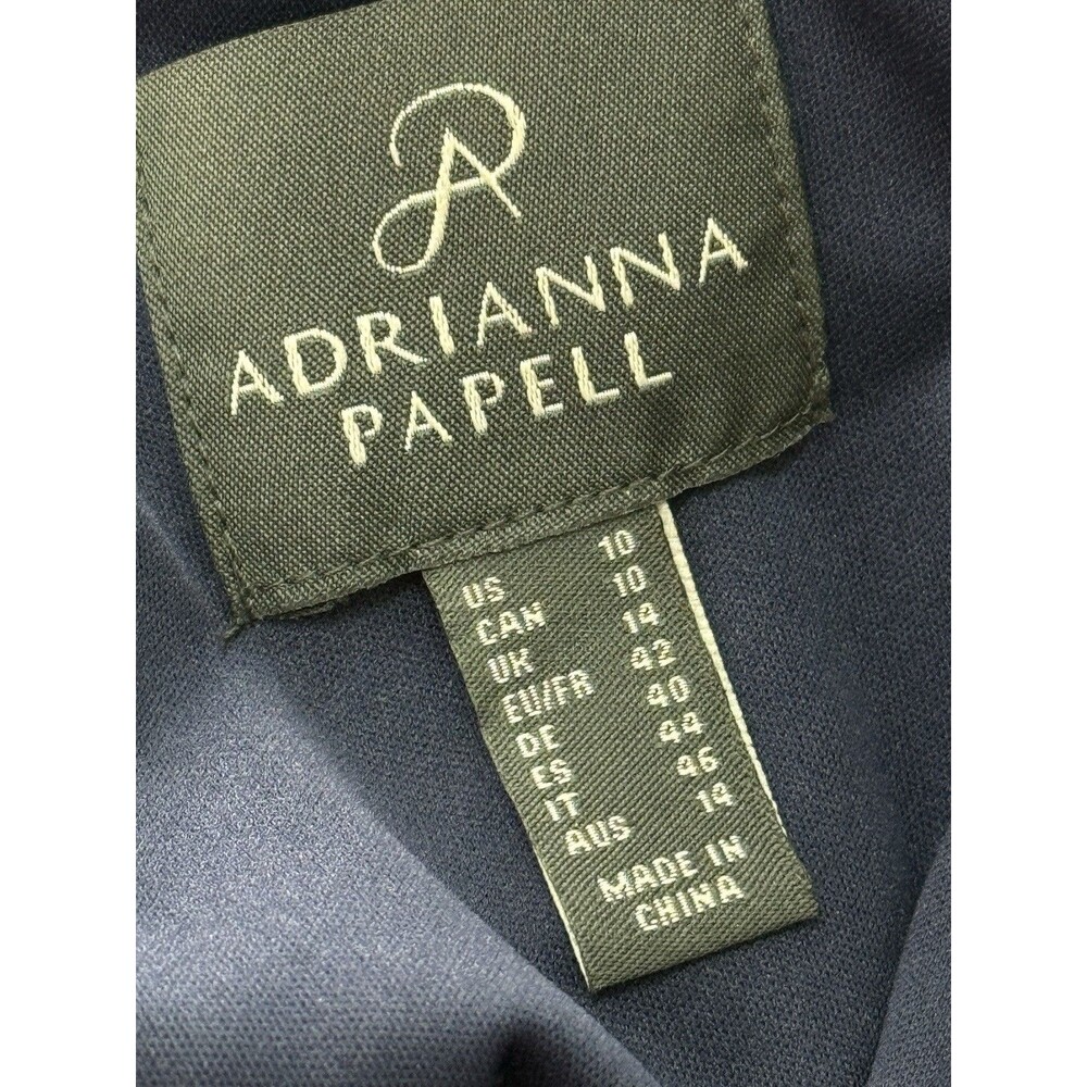 Adrianna Papell Navy Jumpsuit Sz 10 - Picture 16 of 16